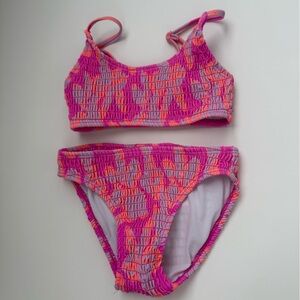 Snapper Rock Pink and Orange Bikini girls size 6